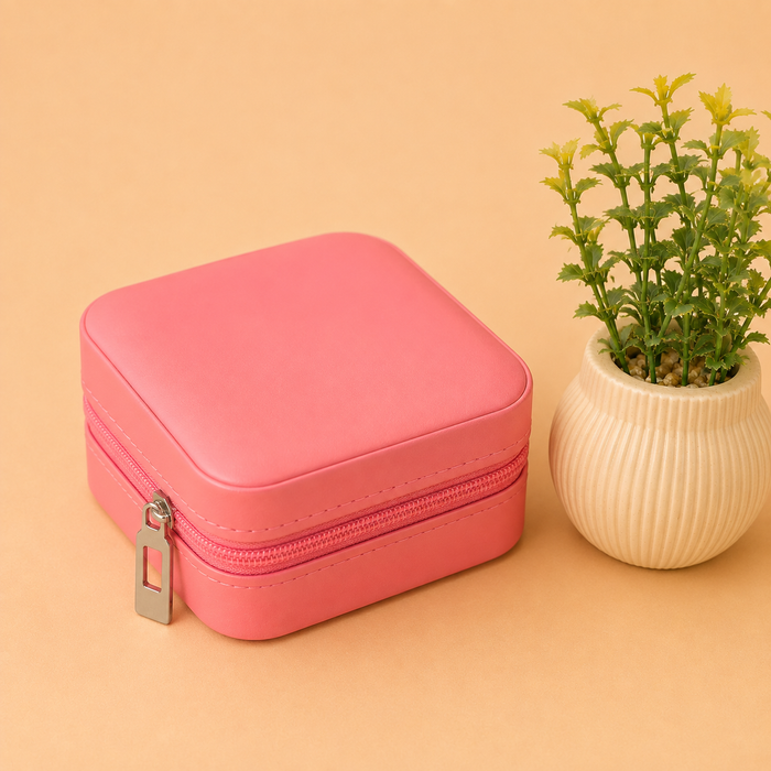 Jewellary Organizer-All-Season Compact Travel Jewellery Box-Zippered Organizer for Earrings, Necklaces & Bracelets