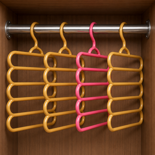 5-Layer Multifunctional Space-Saving Hanger for Clothes, Pants, belts, etc.