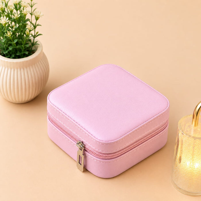 Jewellary Organizer-All-Season Compact Travel Jewellery Box-Zippered Organizer for Earrings, Necklaces & Bracelets