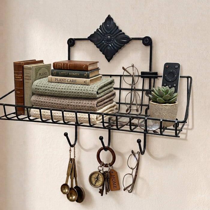 Metal Wire Storage Rack- Multipurpose Shelf Rack for Household items, Kitchen items, bathroom items and Everyday Essentials.