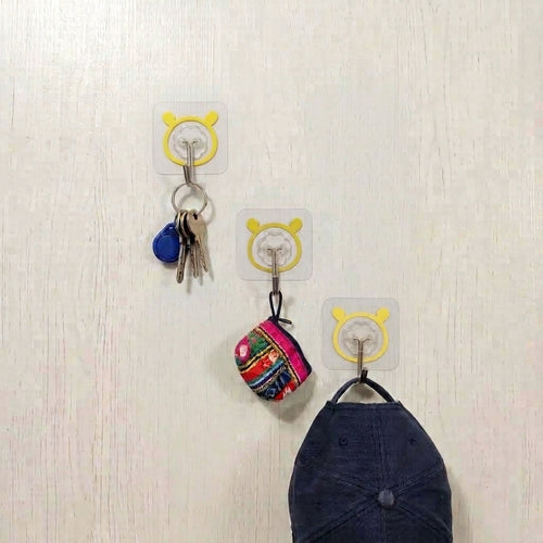 3 Pcs Sticky Hooks-Self Adhesive Wall Hooks, Multifunctional hanging Storage wall Hooks for kitchen, bathroom and Other.