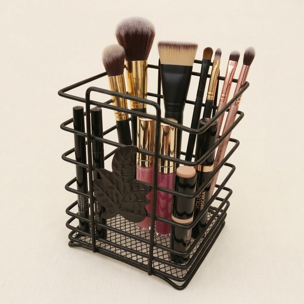 Metal Wire Storage Basket-Multi-Purpose Storage organizer for Makeup, Kitchen & Bathroom.