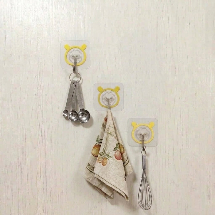3 Pcs Sticky Hooks-Self Adhesive Wall Hooks, Multifunctional hanging Storage wall Hooks for kitchen, bathroom and Other.