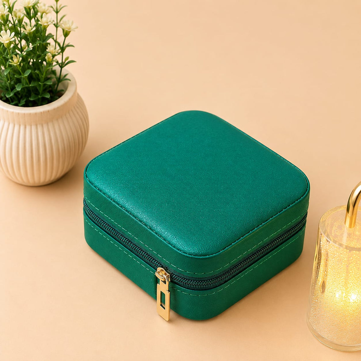 Jewellary Organizer-All-Season Compact Travel Jewellery Box-Zippered Organizer for Earrings, Necklaces & Bracelets