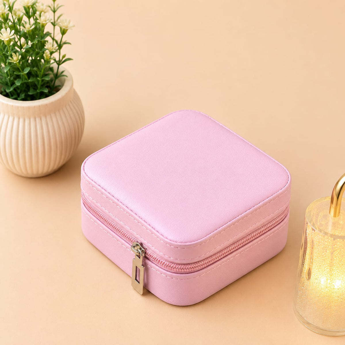 Jewellary Organizer-All-Season Compact Travel Jewellery Box-Zippered Organizer for Earrings, Necklaces & Bracelets