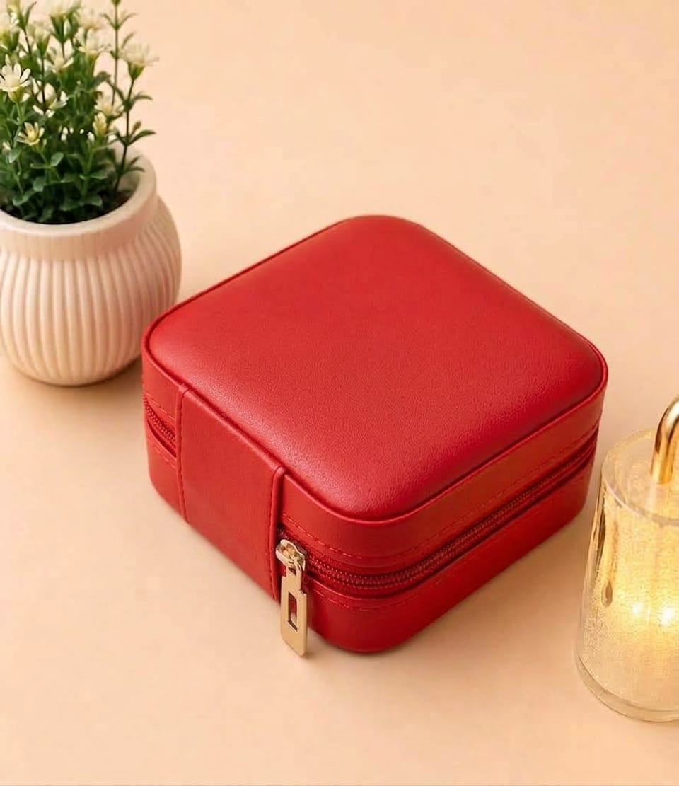 Jewellary Organizer-All-Season Compact Travel Jewellery Box-Zippered Organizer for Earrings, Necklaces & Bracelets