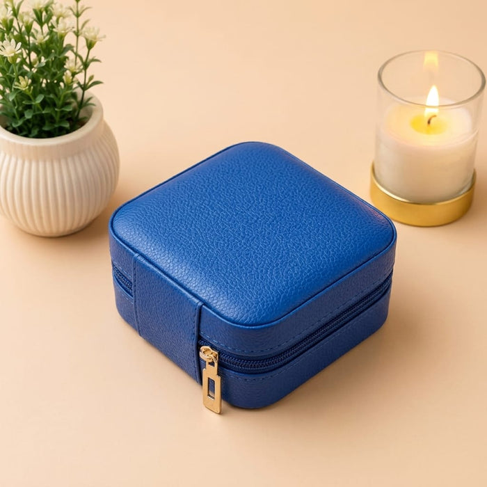 Jewellary Organizer-All-Season Compact Travel Jewellery Box-Zippered Organizer for Earrings, Necklaces & Bracelets