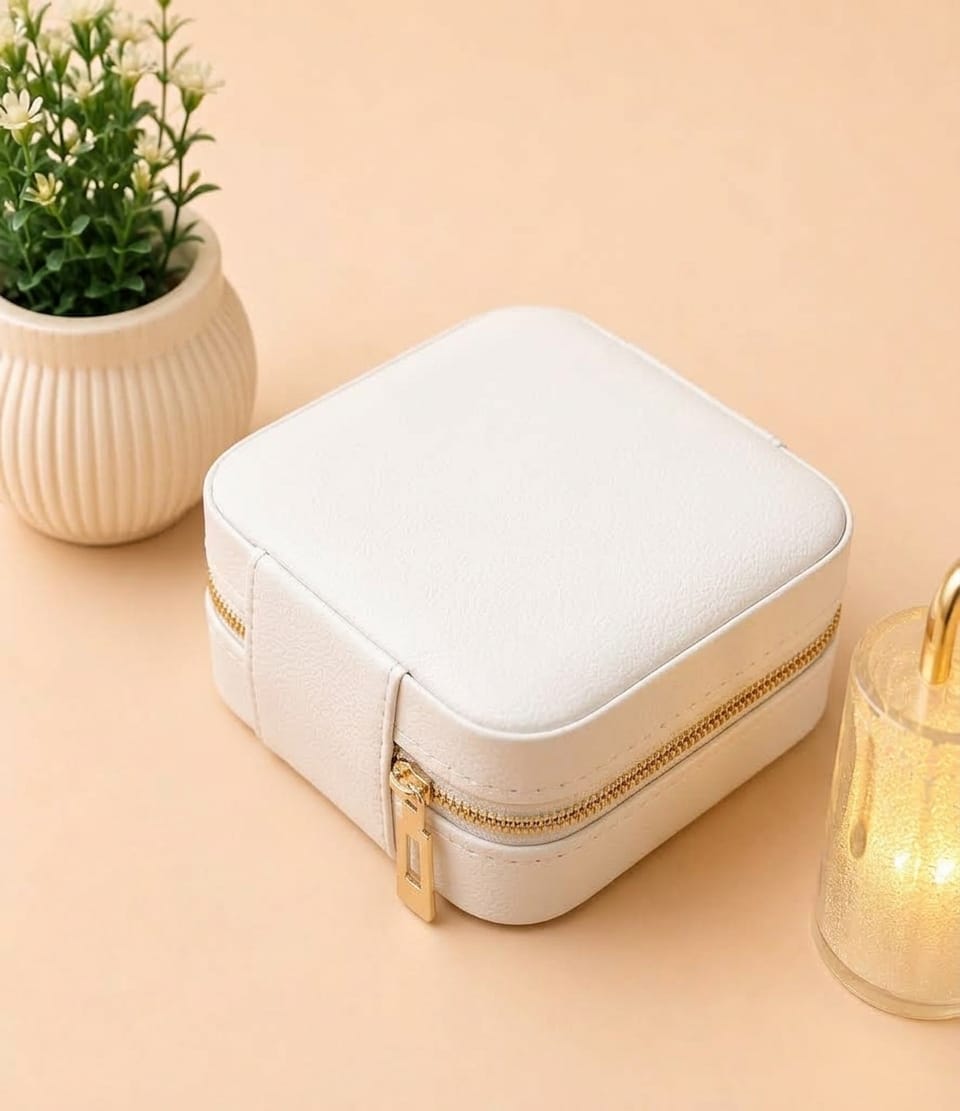 Jewellary Organizer-All-Season Compact Travel Jewellery Box-Zippered Organizer for Earrings, Necklaces & Bracelets