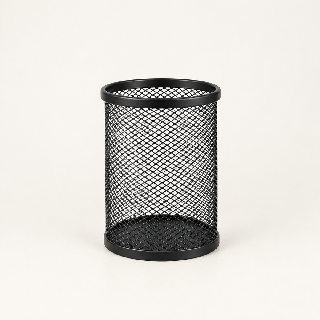 Metal Mesh Pen Holder-Office Desk Organizer, School stationaries & Makeup Storage Basket.