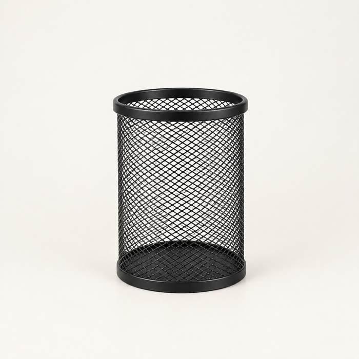 Metal Mesh Pen Holder-Office Desk Organizer, School stationaries & Makeup Storage Basket.
